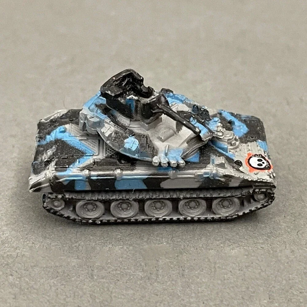1995 Mirco Machines Military Army Armor Tank Blue Black Gray Camo‎ Camouflage